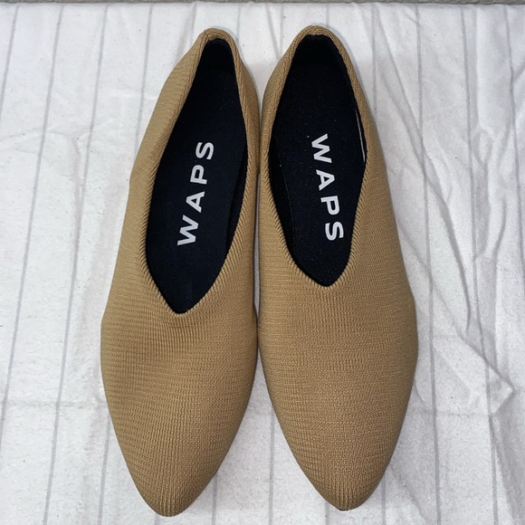 WAPS Women Camel Mustard Yellow Slip-On Flats, Cushioned Lightweight Flats,Size9 - Picture 7 of 11